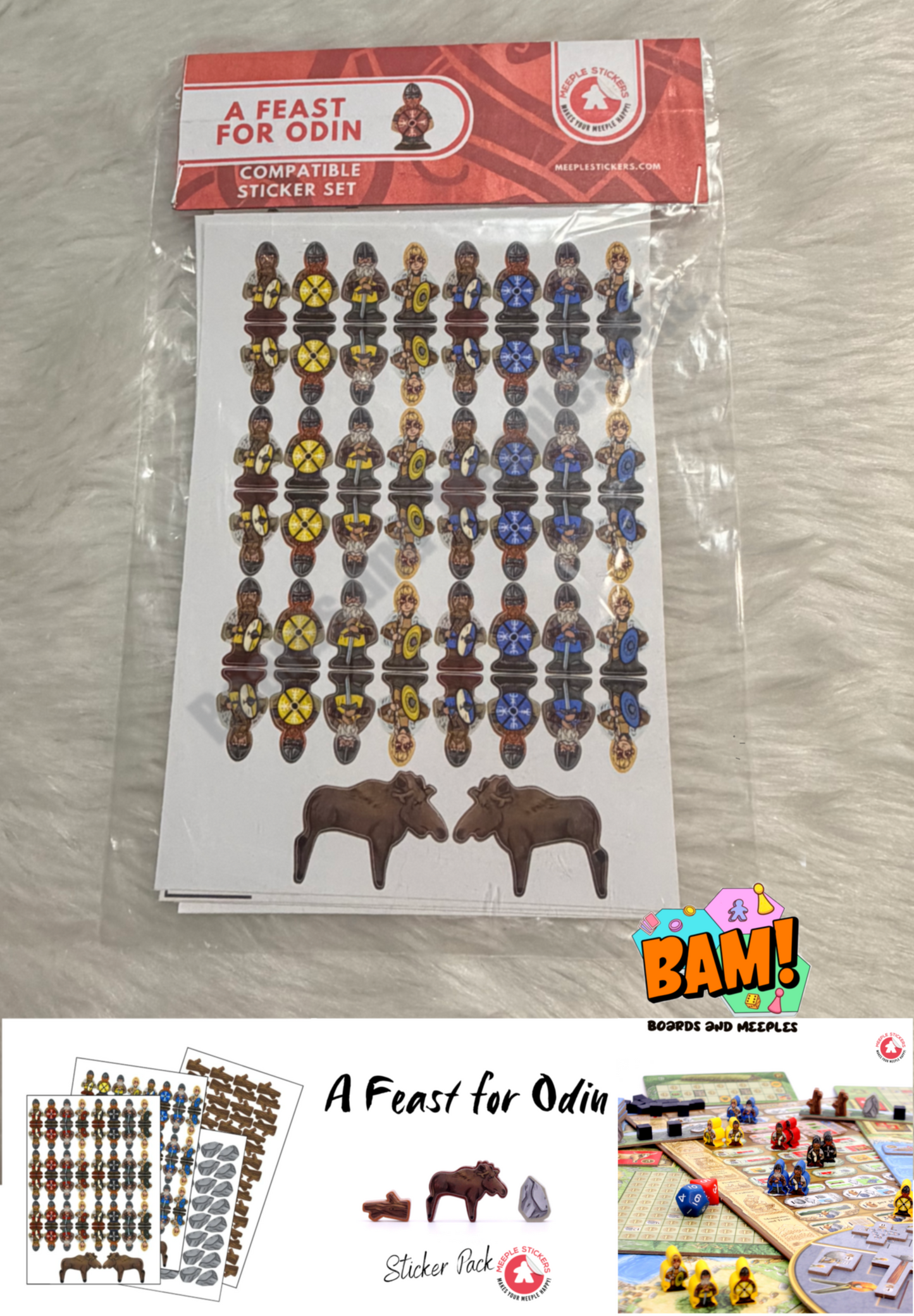A Feast For Odin Meeple Sticker